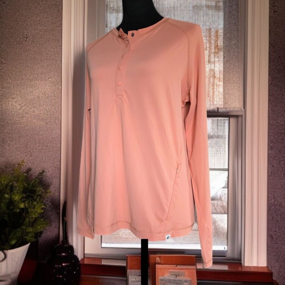 NWOT LIV OUTDOOR (MED) Suncatcher Long Sleeve Henley Shirt for Women